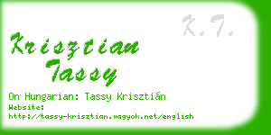 krisztian tassy business card